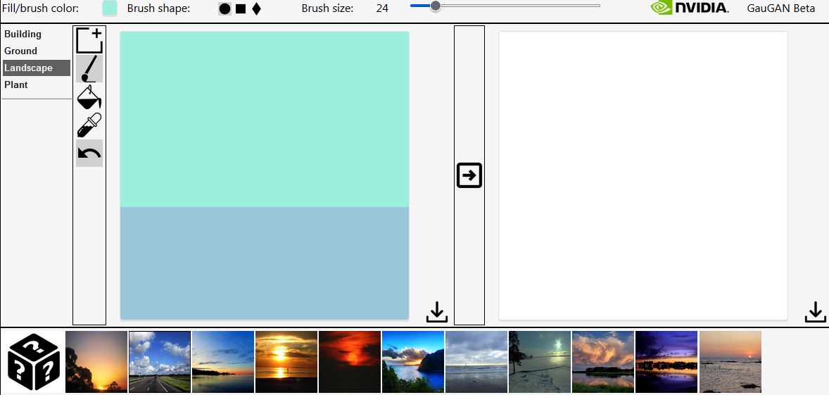 نرم افزار و سایت انویدیا برای تبدیل نقاشی دیجیتالی به تصاویر واقعی با استفاده از GAN