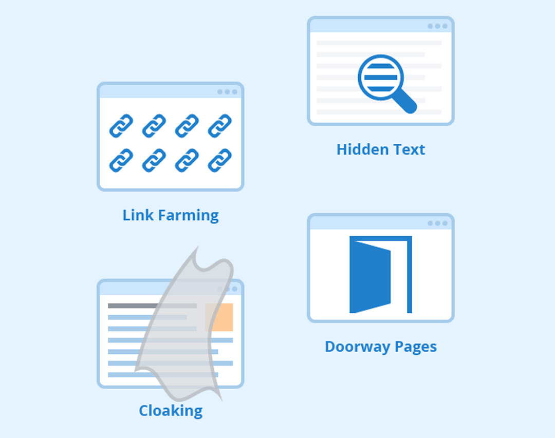 روش های پنهان کردن کلمه و لینک در سئو کلاه سیاه می‌تواند بسیار متنوع باشد
