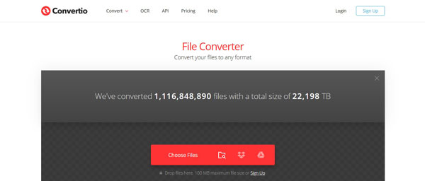 سایت Convertio برای تبدیل فرمت Webp