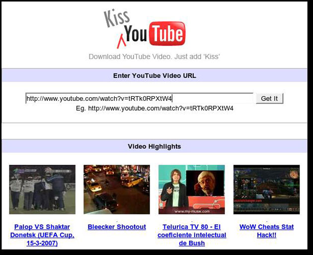 دانلود فیلم از یوتیوب با kiss