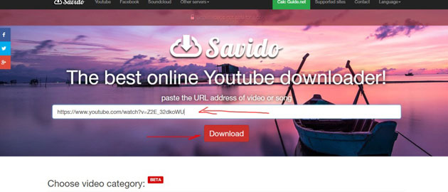 سایت savido برای دانلود ویدیو از یوتیوب
