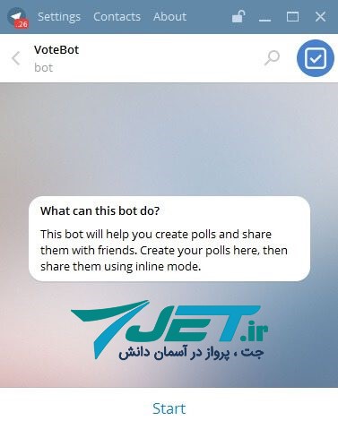 استفاده از votebot برای نظرسنجی
